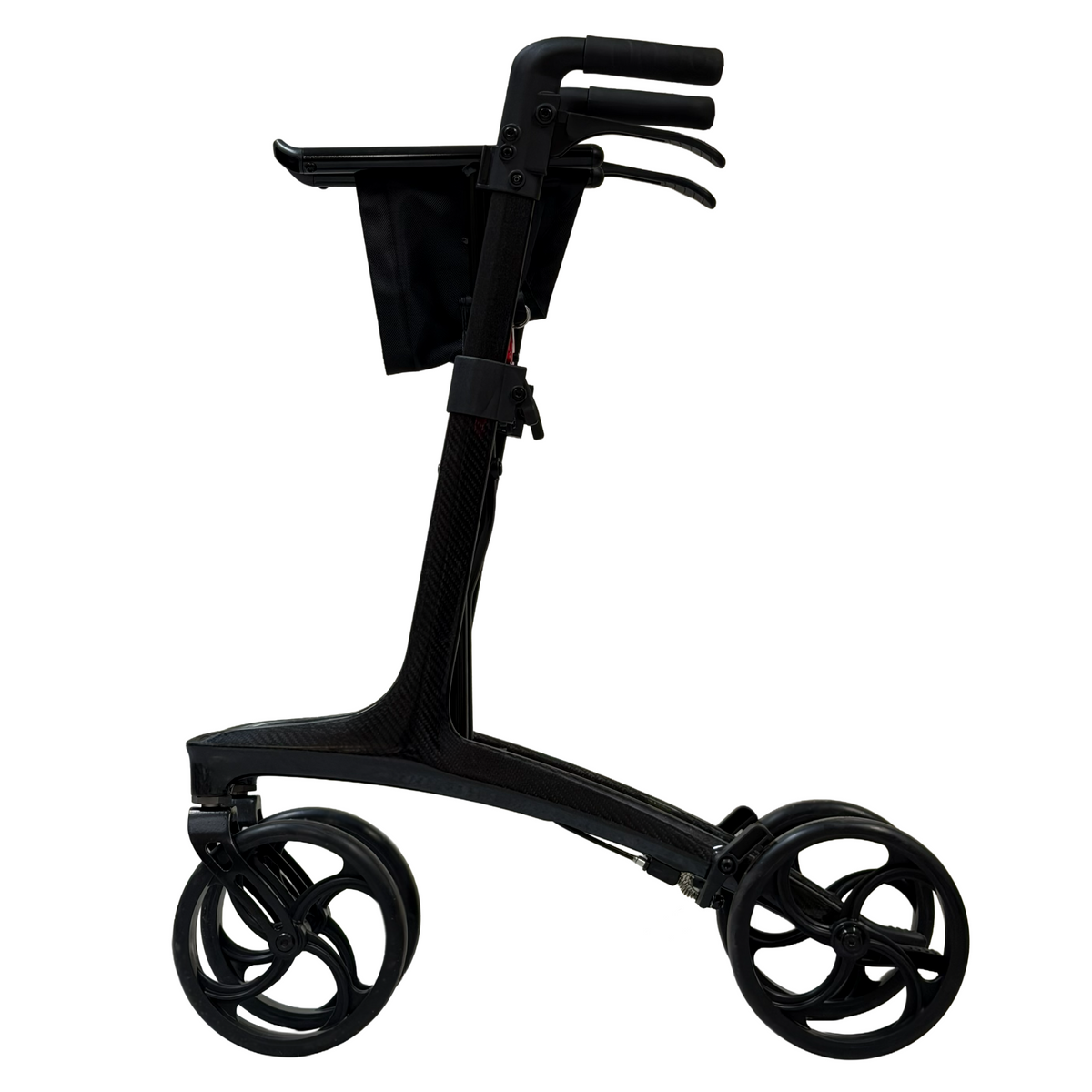 iCan Products R-89 Folding Rollator Walker – Adjustable Height Mobility Aid with Seat, Backrest and Storage Bag