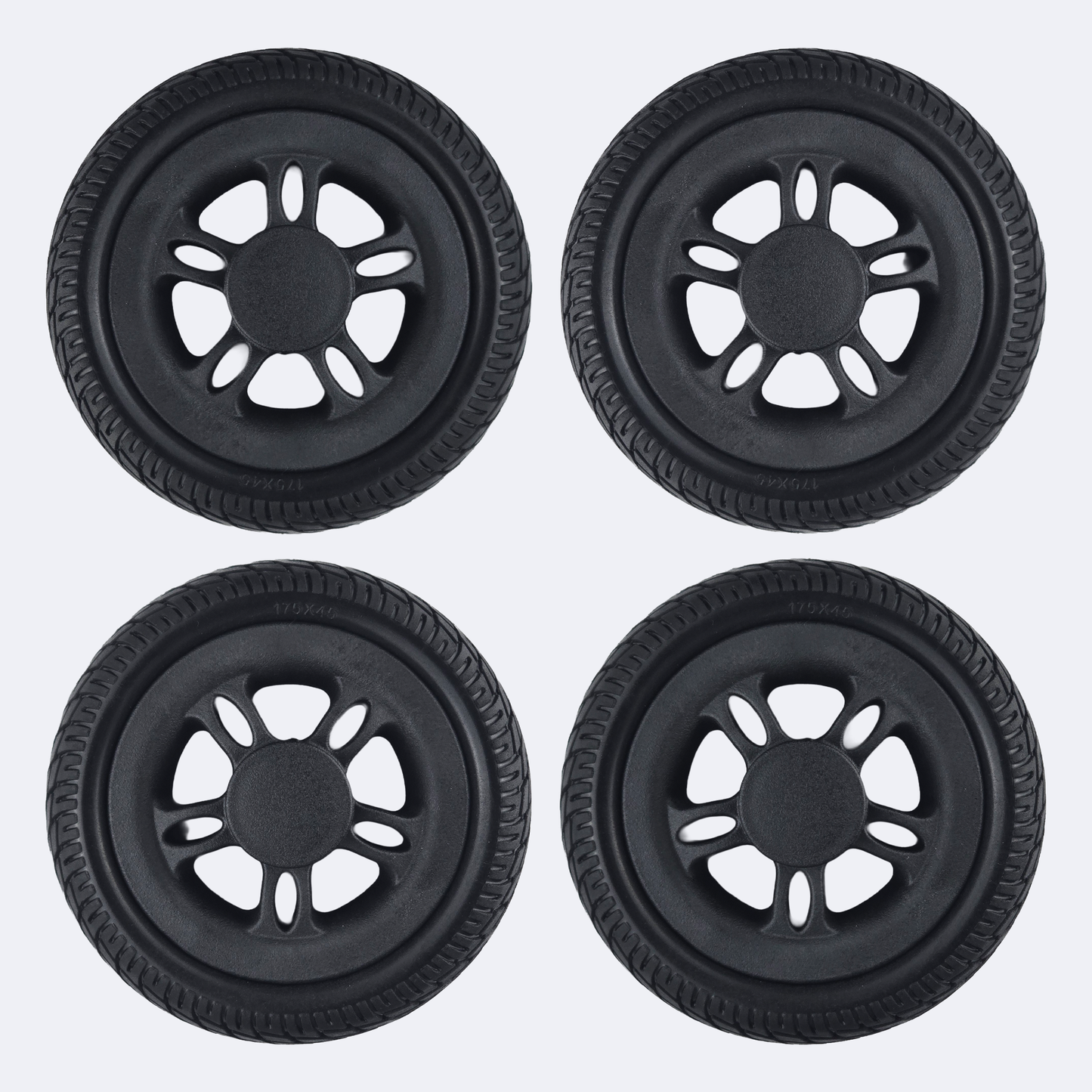 iCan X-11/12 Set of 4 Black Replacement Wheels