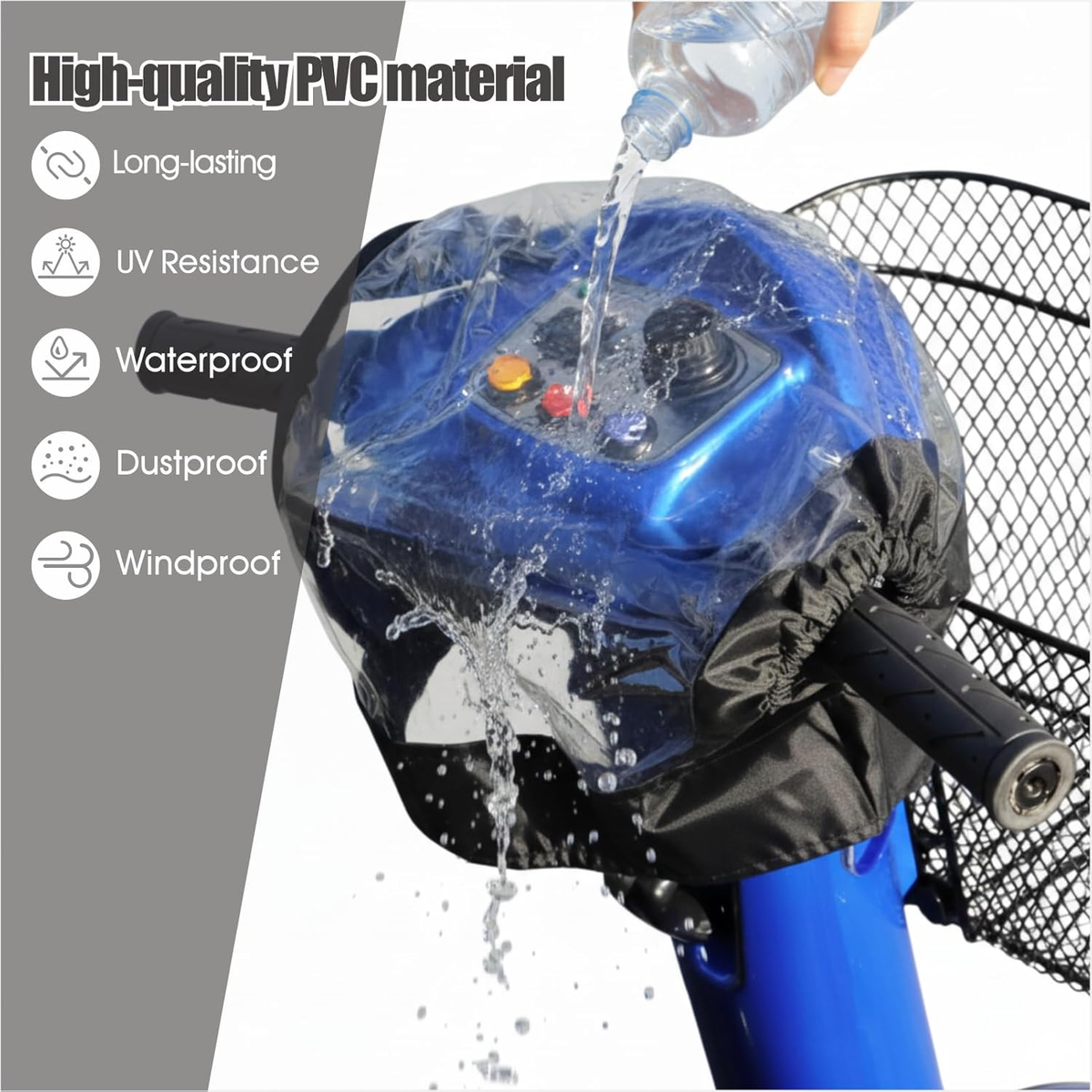 iCan Products Mobility Scooter Small Panel Rain Cover with Clear Viewing Window
