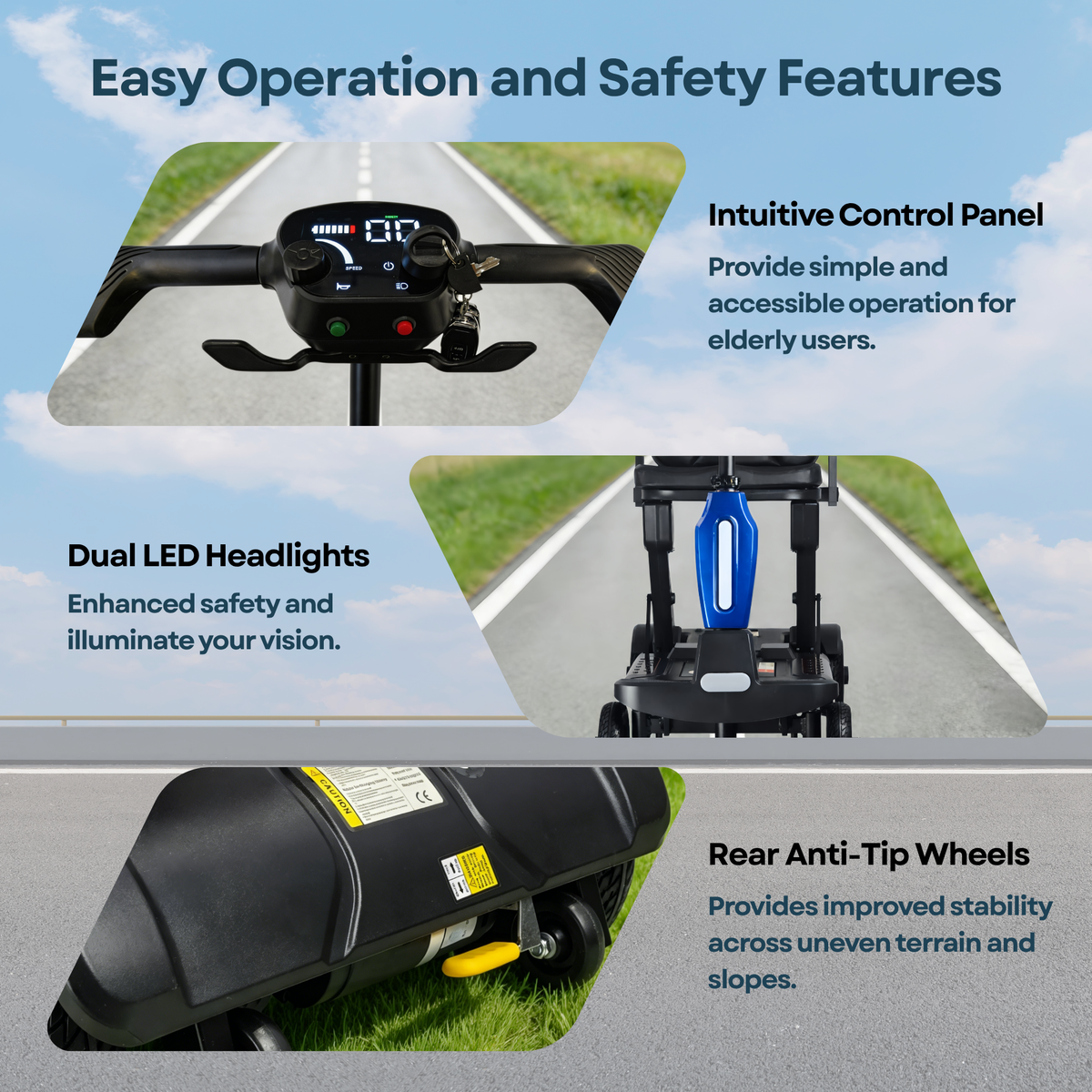 iCan EasyFold X-11 Manual Folding Mobility Scooter – Lightweight 21Kg with Battery, Manual Folding, Long Range, LED Display – Portable Mobility Scooter for Seniors, Class 2, UK Regulated