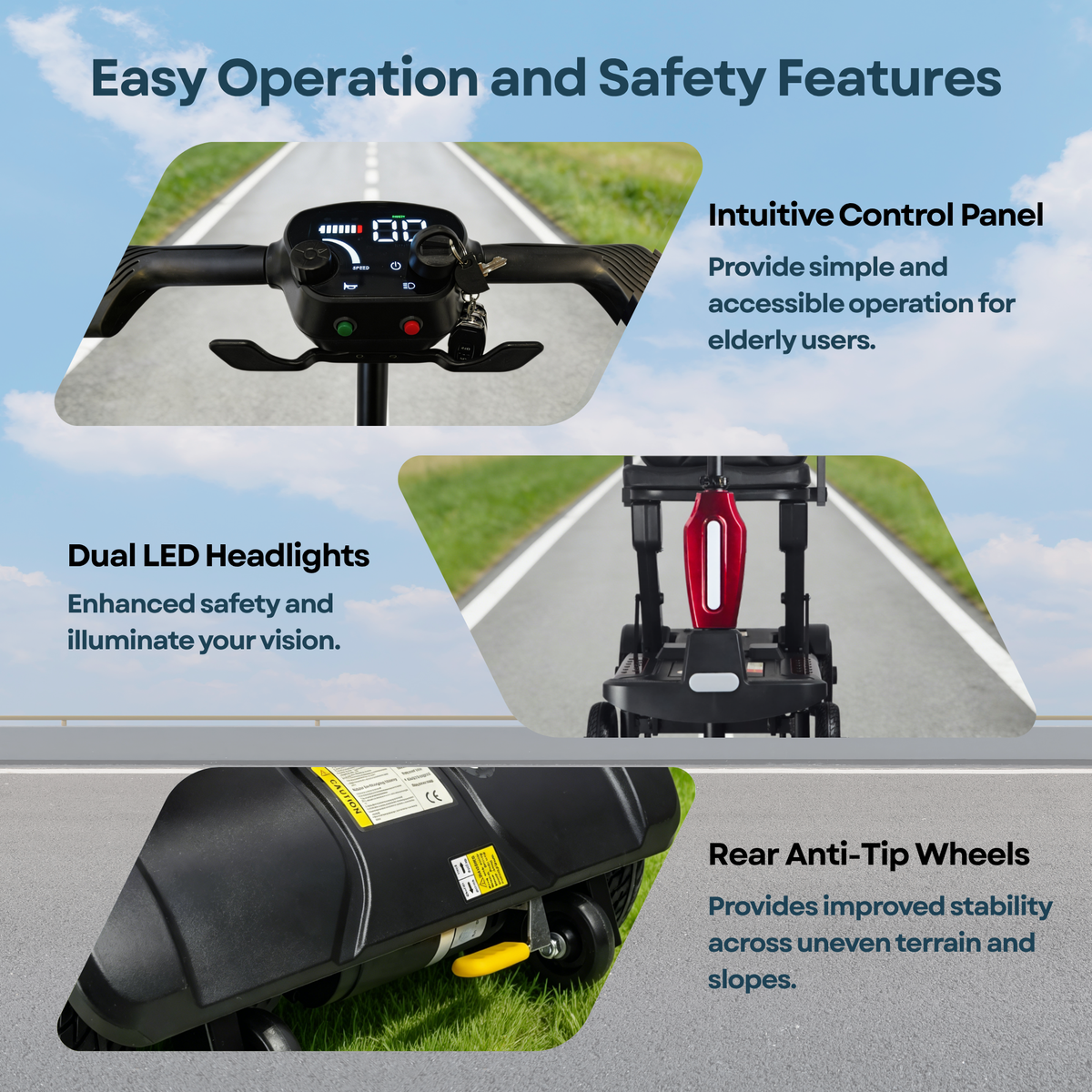 iCan EasyFold X-11 Manual Folding Mobility Scooter – Lightweight 21Kg with Battery, Manual Folding, Long Range, LED Display – Portable Mobility Scooter for Seniors, Class 2, UK Regulated