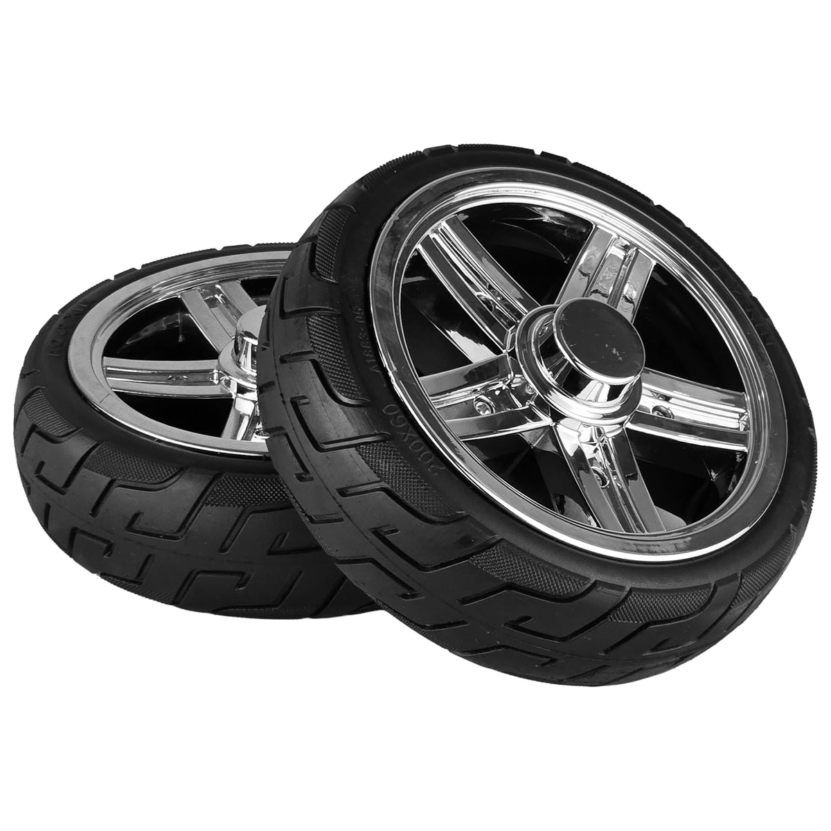 iCan X-02 Replacement Wheels – Set of 4 Wheels with Bearings – 2 Front & 2 Rear – Compatible with iCan Mobility X-02 Scooter – Rubber Tyres with Plastic Core