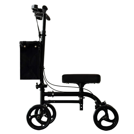 iCan Products R-45 Knee Walker with Adjustable Knee Pad, Hand Brake System & Storage Bag – Foldable Mobility Scooter Alternative for Foot & Ankle Injury Recovery