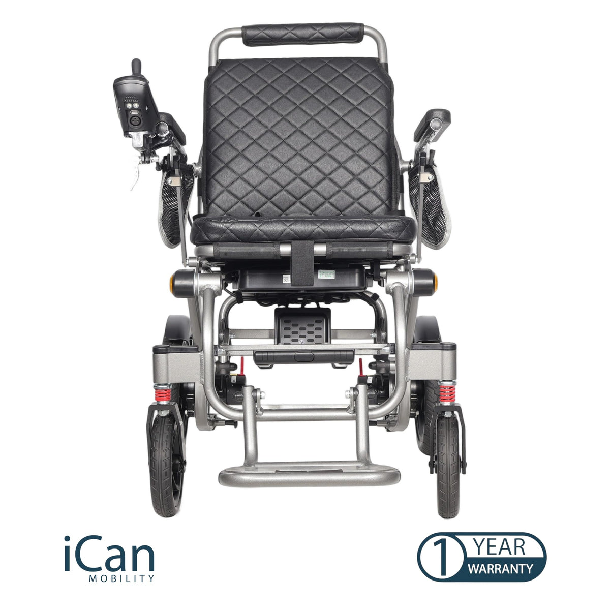 iCAN iFold Lightwight Electric Wheelchair Y-12, Folding, 20kg lightweight, Removable 10Ah Lithium Battery, 11 miles Range, 120kg capacity, Aluminium Powerchair Portable for Travel & Airplane Approved.