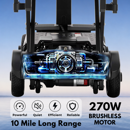 iCan EasyFold X-11 Manual Folding Mobility Scooter – Lightweight 21Kg with Battery, Manual Folding, Long Range, LED Display – Portable Mobility Scooter for Seniors, Class 2, UK Regulated