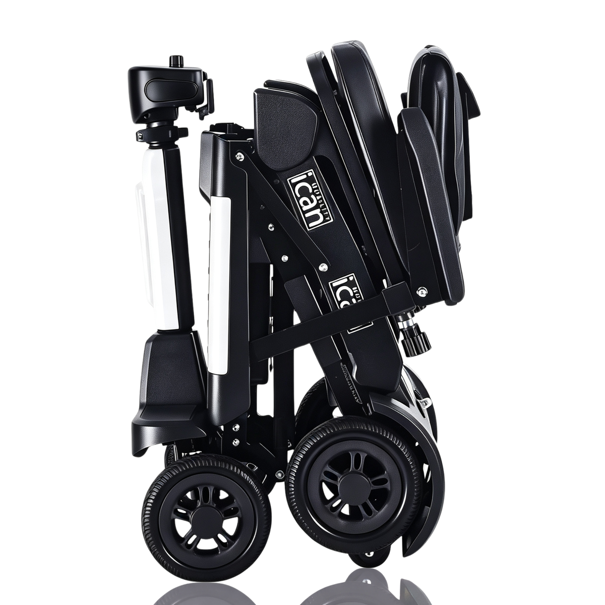 iCan EasyFold X-11 Manual Folding Mobility Scooter – Lightweight 21Kg with Battery, Manual Folding, Long Range, LED Display – Portable Mobility Scooter for Seniors, Class 2, UK Regulated