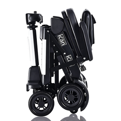 iCan EasyFold X-11 Manual Folding Mobility Scooter – Lightweight 21Kg with Battery, Manual Folding, Long Range, LED Display – Portable Mobility Scooter for Seniors, Class 2, UK Regulated