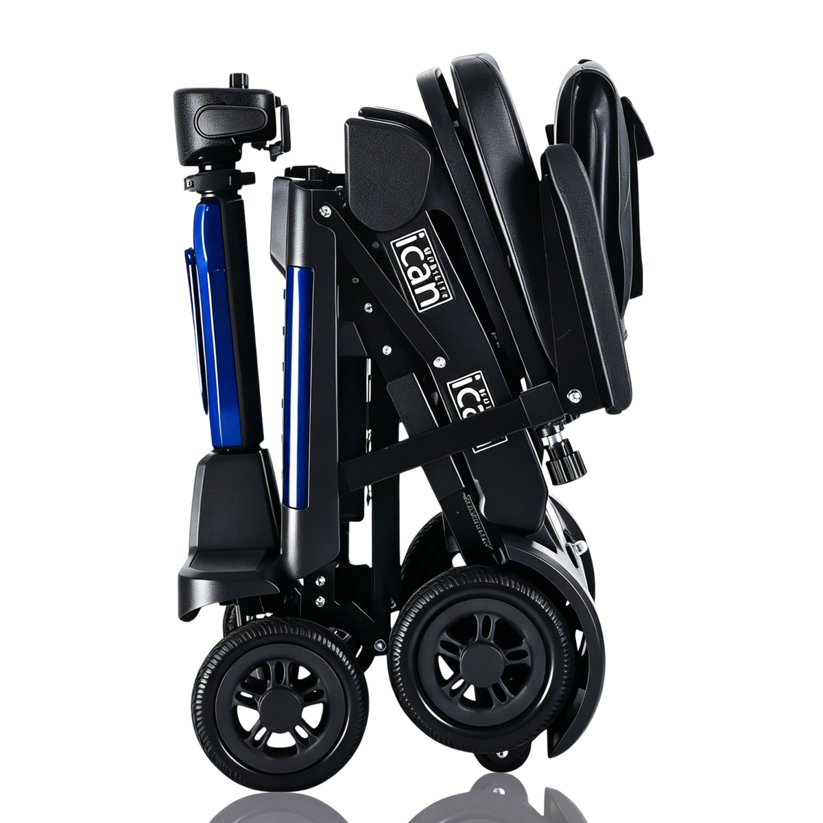 iCan EasyFold X-11 Manual Folding Mobility Scooter – Lightweight 21Kg with Battery, Manual Folding, Long Range, LED Display – Portable Mobility Scooter for Seniors, Class 2, UK Regulated