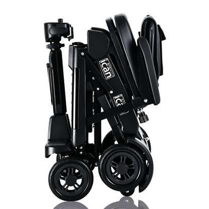 iCan EasyFold X-11 Manual Folding Mobility Scooter – Lightweight 21Kg with Battery, Manual Folding, Long Range, LED Display – Portable Mobility Scooter for Seniors, Class 2, UK Regulated