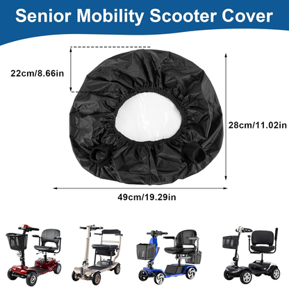 iCan Products Mobility Scooter Large Panel Rain Cover with Clear Viewing Window