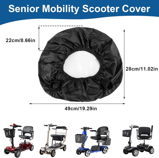 iCan Products Mobility Scooter Large Panel Rain Cover with Clear Viewing Window