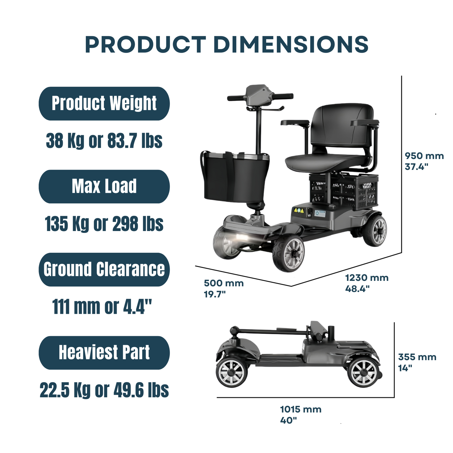 iCan Products X-05 Mobility Scooter  (red)