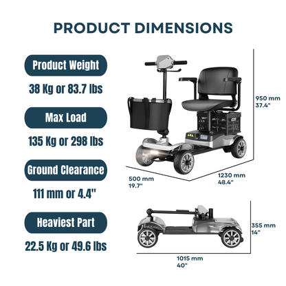 iCan Products X-05 Mobility Scooter  (red)