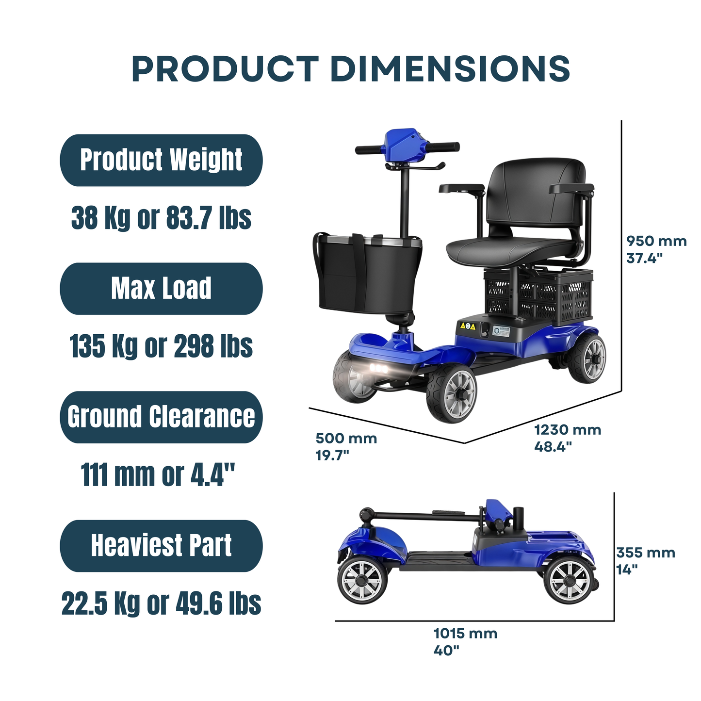 iCan Products X-05 Mobility Scooter  (red)