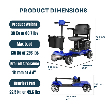 iCan Products X-05 Mobility Scooter  (red)