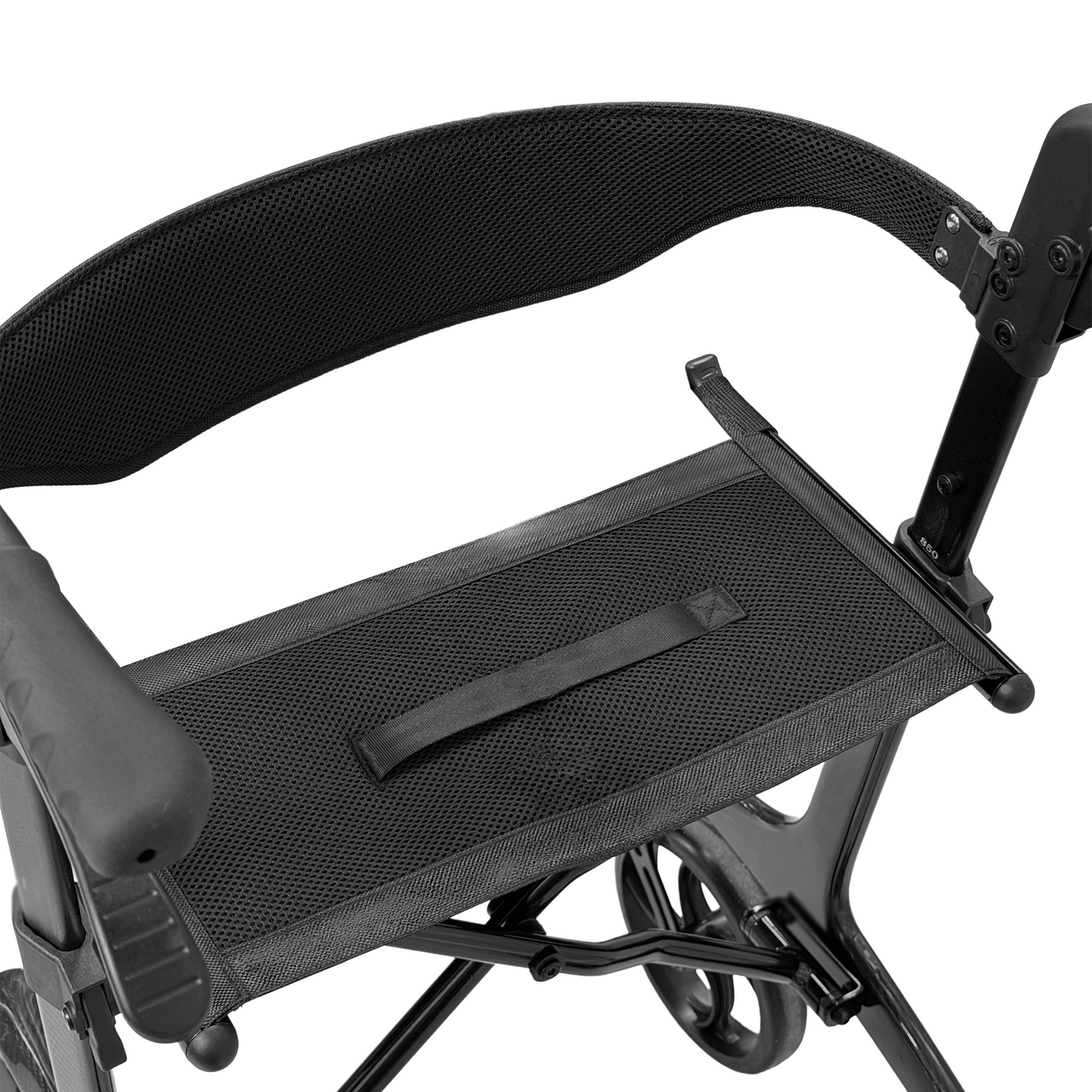 iCan Products R-89 Folding Rollator Walker with Seat, Backrest, Storage Bag and Hand Brakes