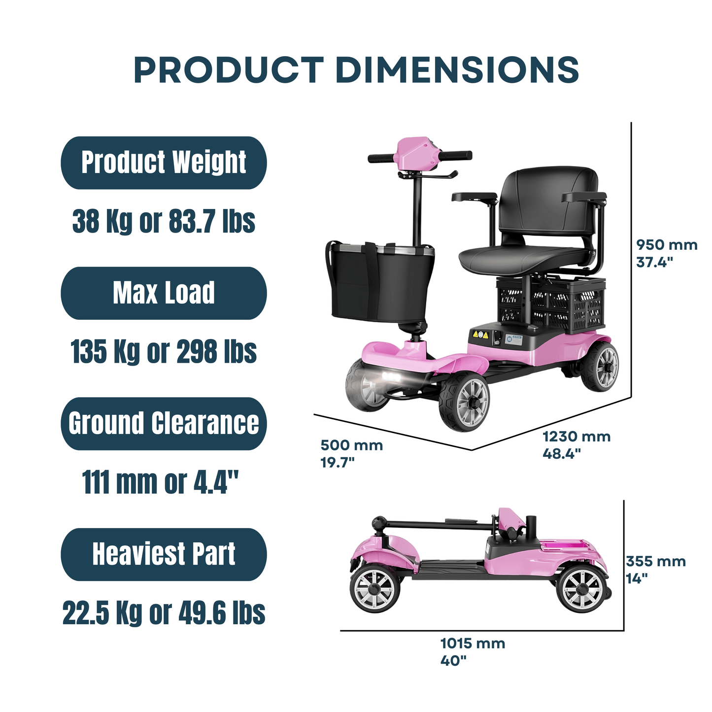 iCan Products X-05 Mobility Scooter  (red)