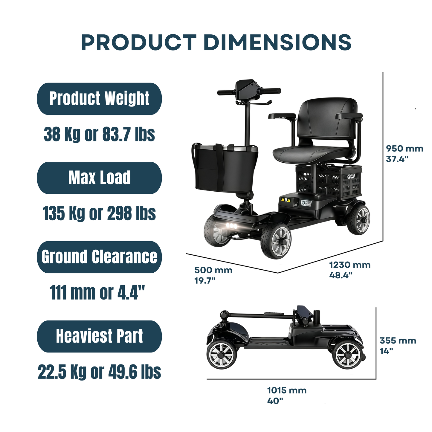 iCan Products X-05 Mobility Scooter  (red)