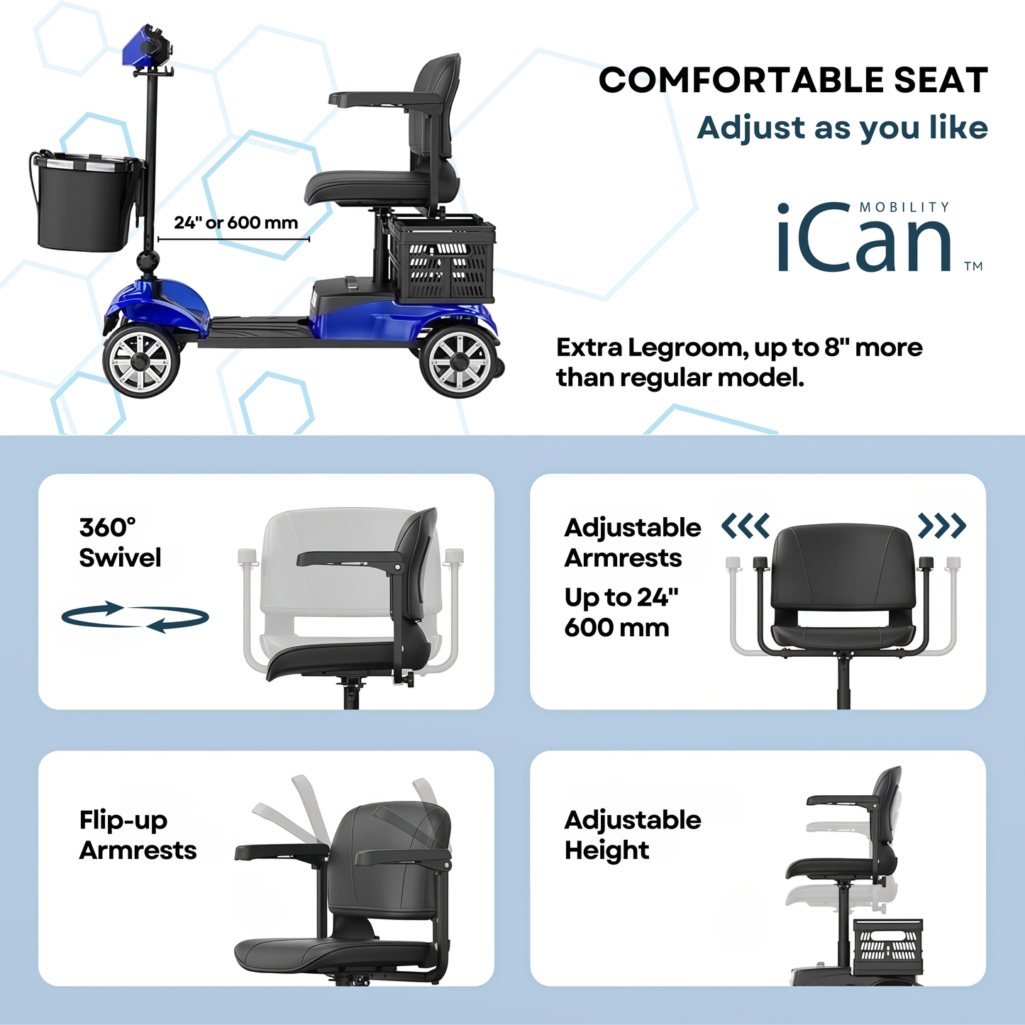 iCan Products X-05 Mobility Scooter  (red)