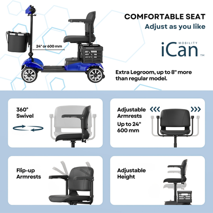 iCan Products X-05 Mobility Scooter  (red)