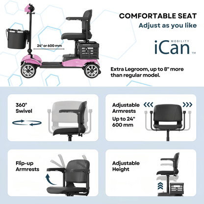 iCan Products X-05 Mobility Scooter  (red)