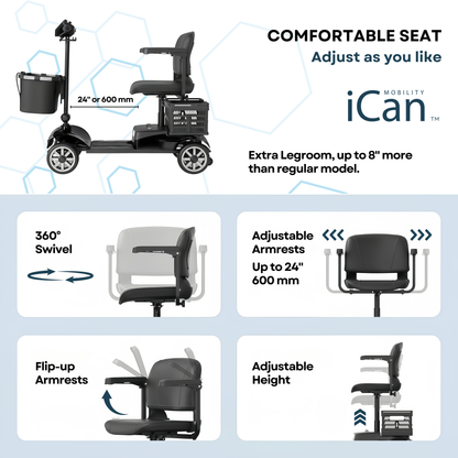 iCan Products X-05 Mobility Scooter  (red)
