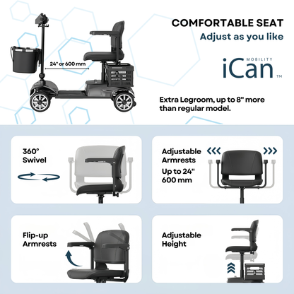 iCan Products X-05 Mobility Scooter  (red)