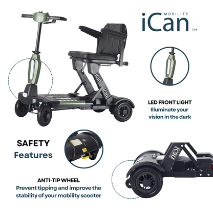 iCan EasyFold X-12 Electric Folding Mobility Scooter
