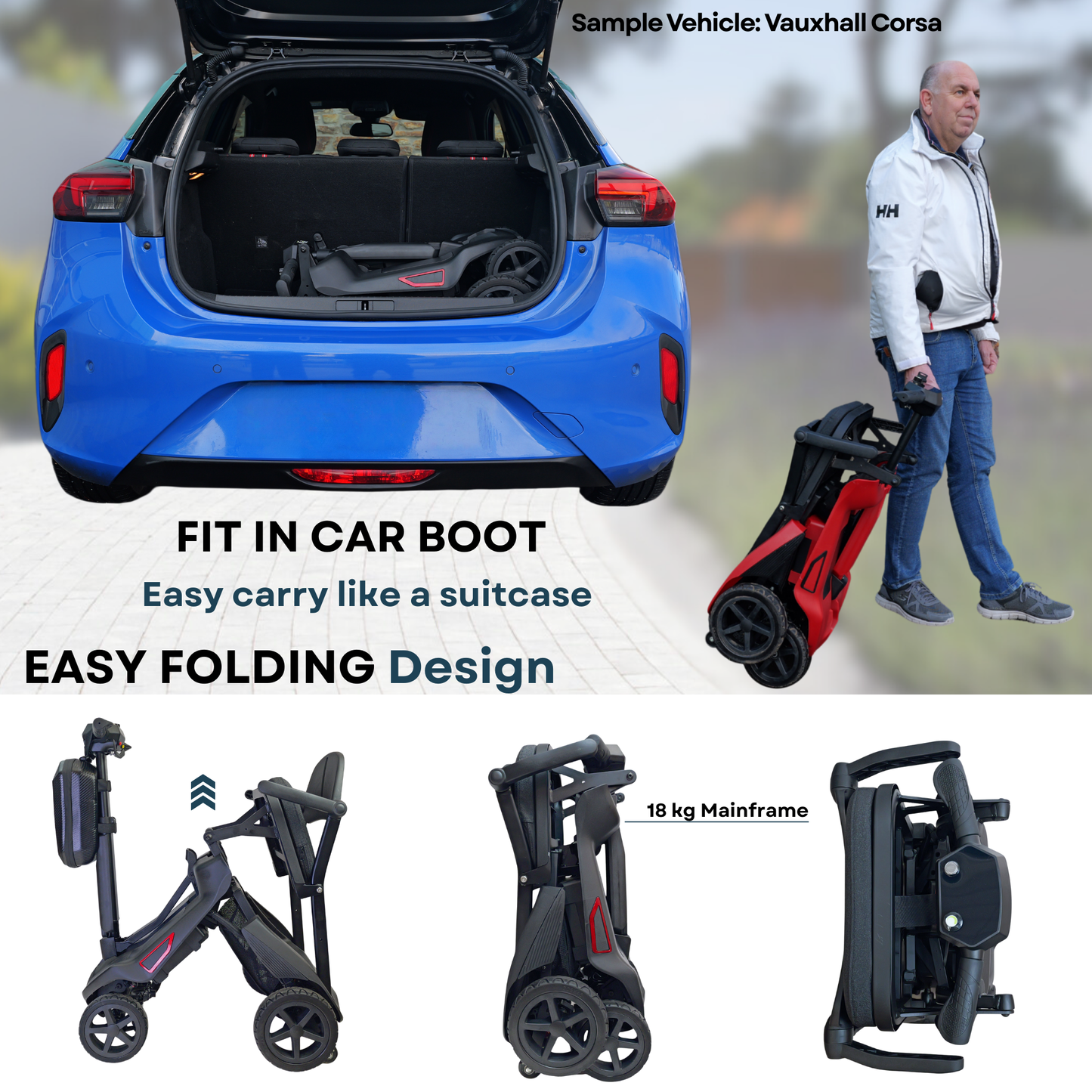 iCan X-15 FastFold Foldable Mobility Scooter