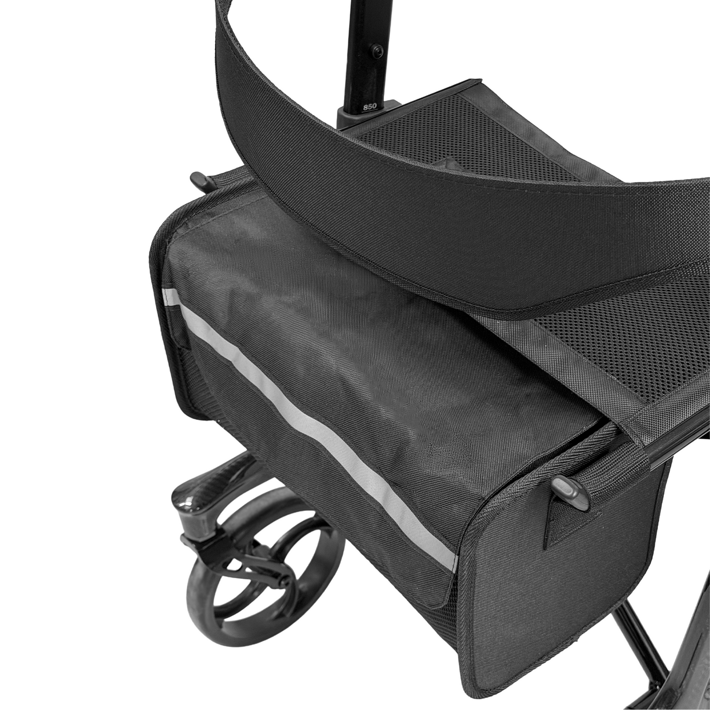 iCan Products R-89 Folding Rollator Walker with Seat, Backrest, Storage Bag and Hand Brakes