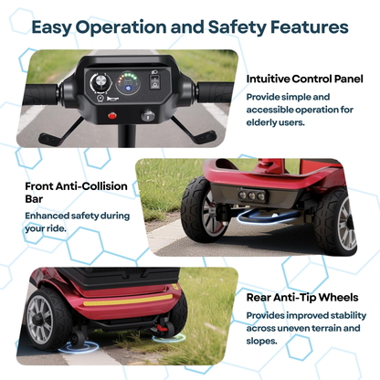 iCan Products X-05 Mobility Scooter  (red)