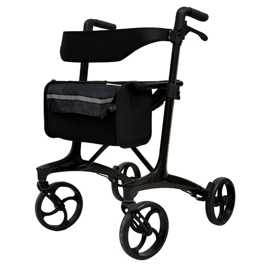 iCan Products R-89 Folding Rollator Walker with Seat, Backrest, Storage Bag and Hand Brakes
