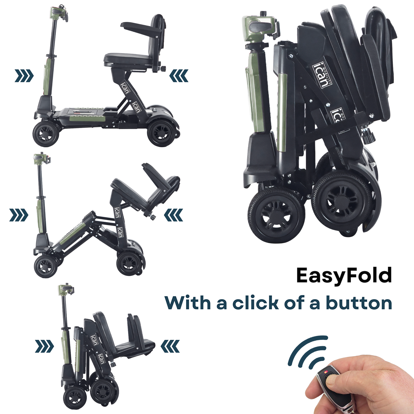 iCan EasyFold X-12 Electric Folding Mobility Scooter