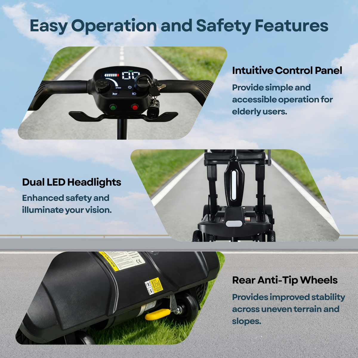 iCan EasyFold X-11 Manual Folding Mobility Scooter – Lightweight 21Kg with Battery, Manual Folding, Long Range, LED Display – Portable Mobility Scooter for Seniors, Class 2, UK Regulated