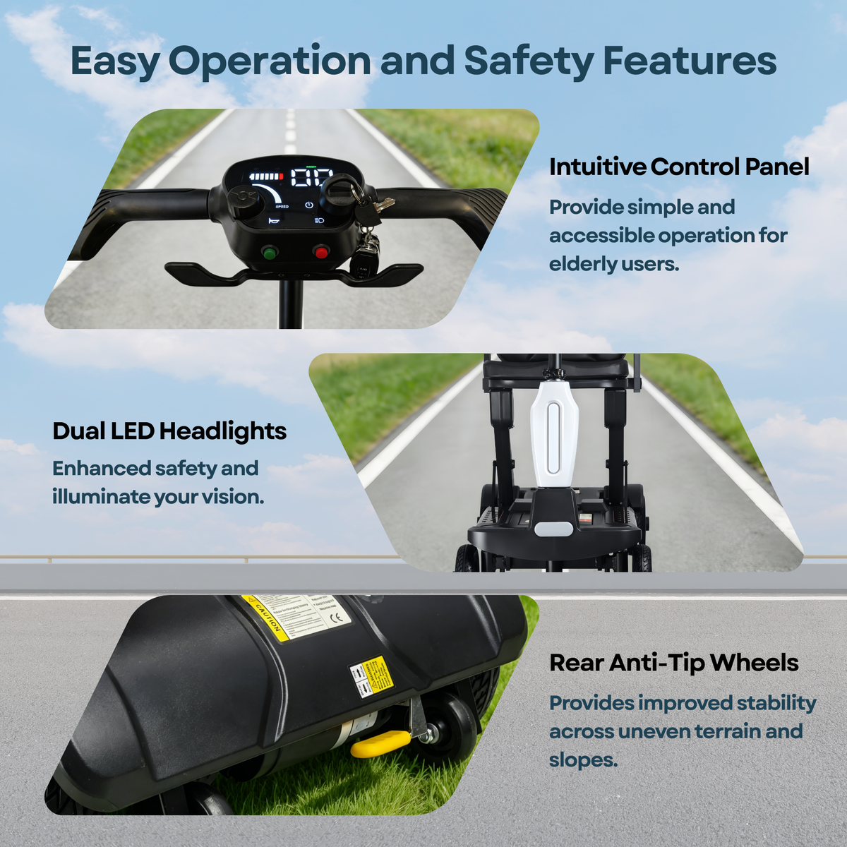 iCan EasyFold X-11 Manual Folding Mobility Scooter – Lightweight 21Kg with Battery, Manual Folding, Long Range, LED Display – Portable Mobility Scooter for Seniors, Class 2, UK Regulated