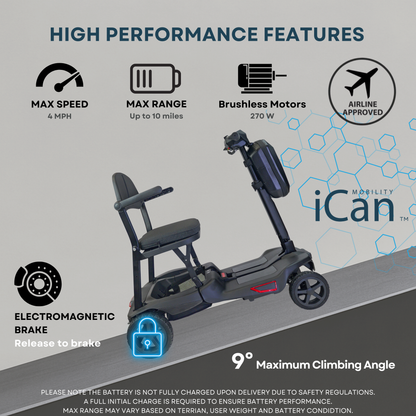 iCan X-15 FastFold Foldable Mobility Scooter