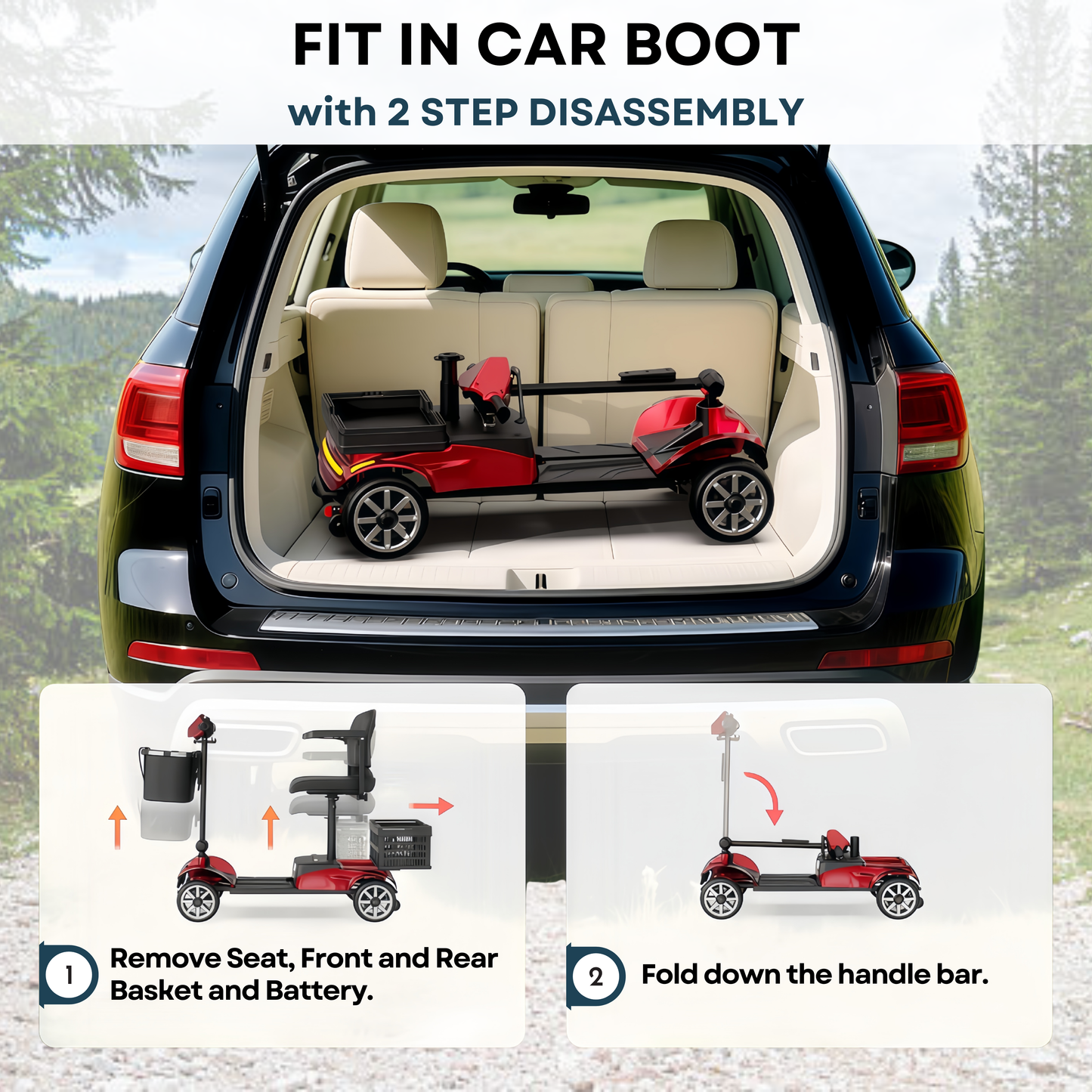 iCan Products X-05 Mobility Scooter  (red)