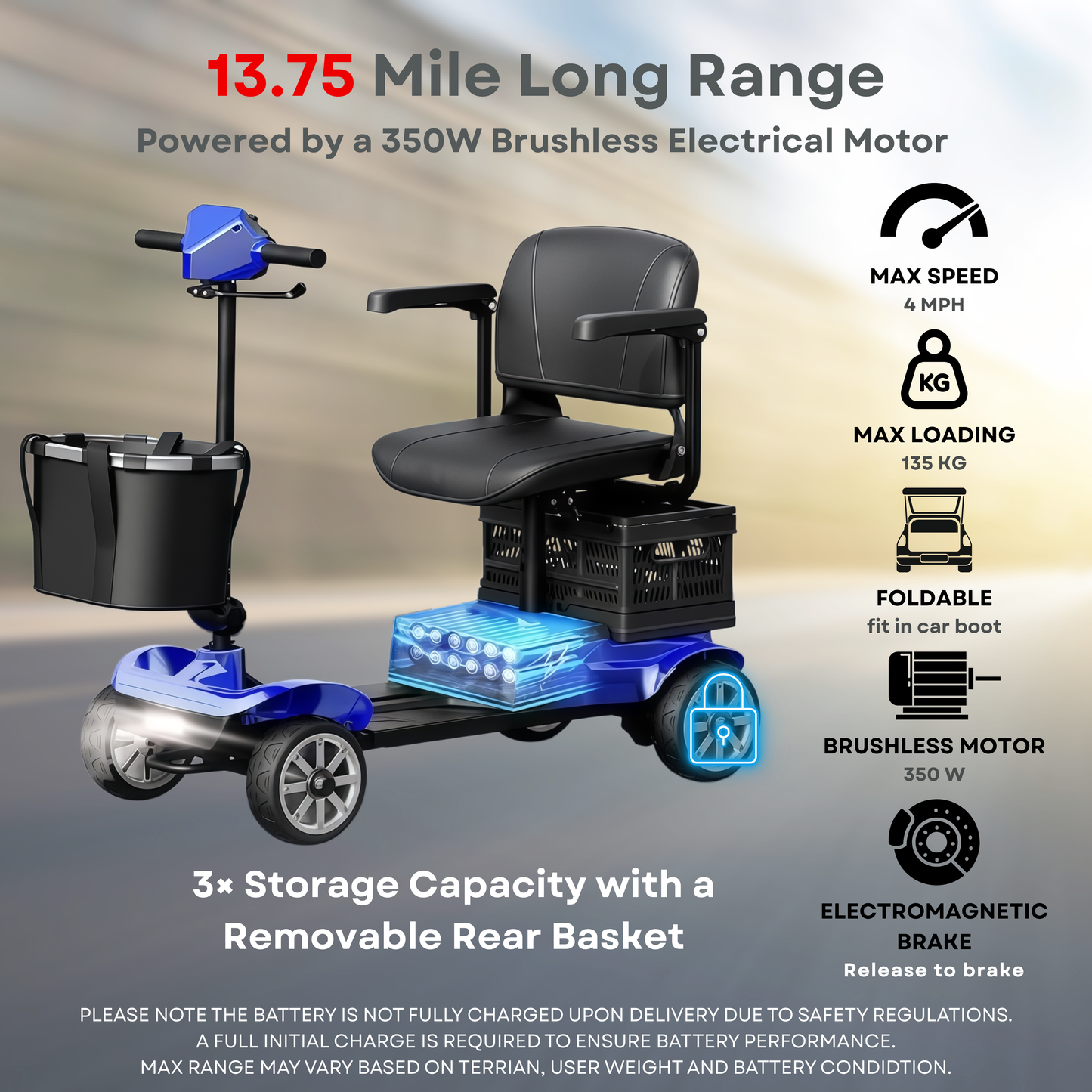 iCan Products X-05 Mobility Scooter  (red)
