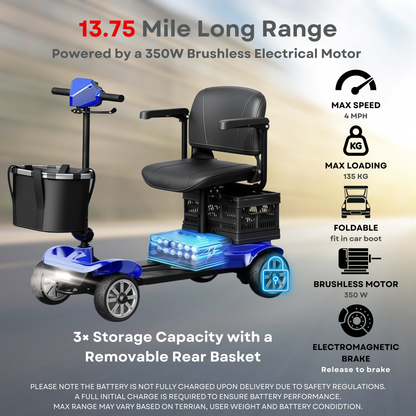 iCan Products X-05 Mobility Scooter  (red)