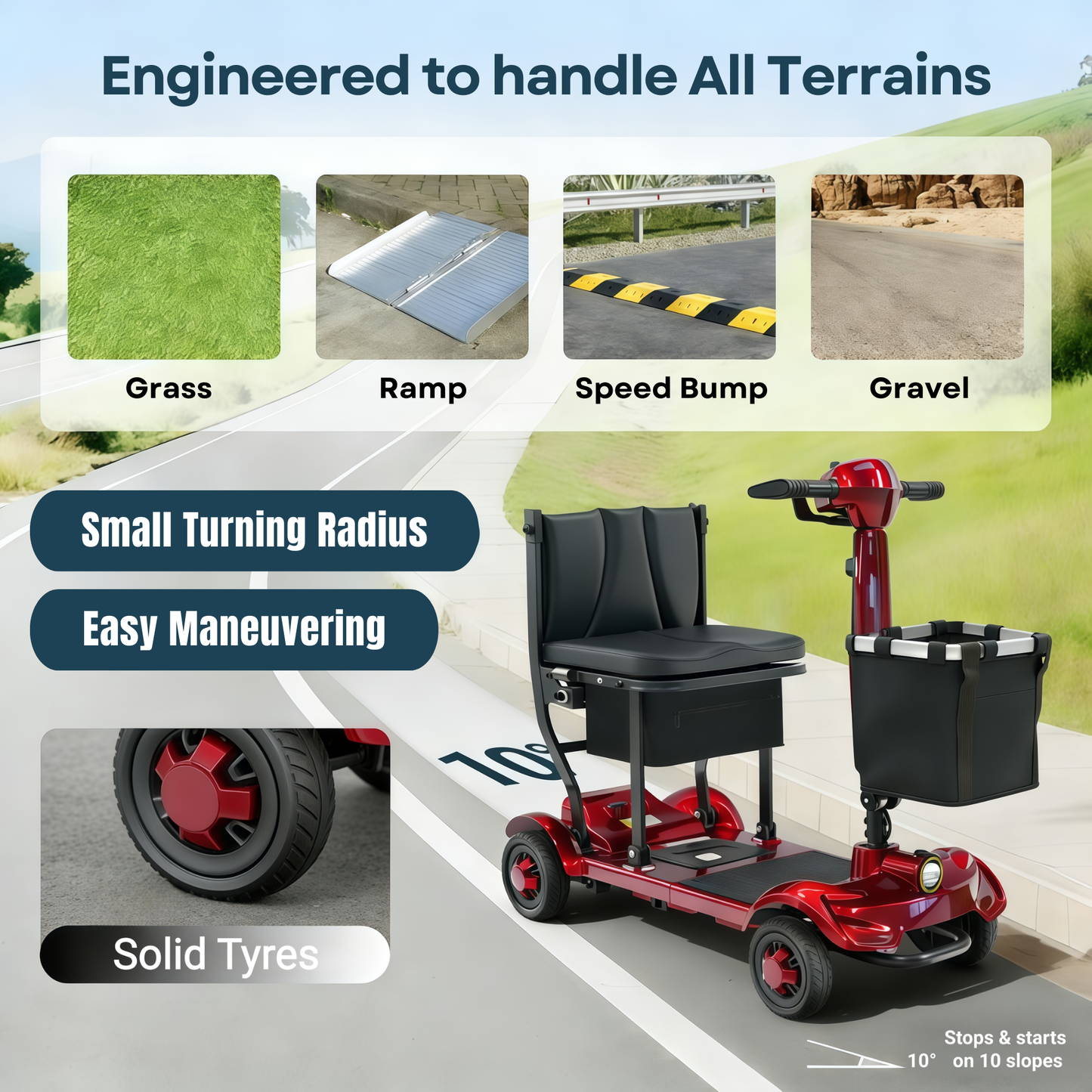 iCan X-17 Collapsible Folding Mobility Scooter 2026 Model