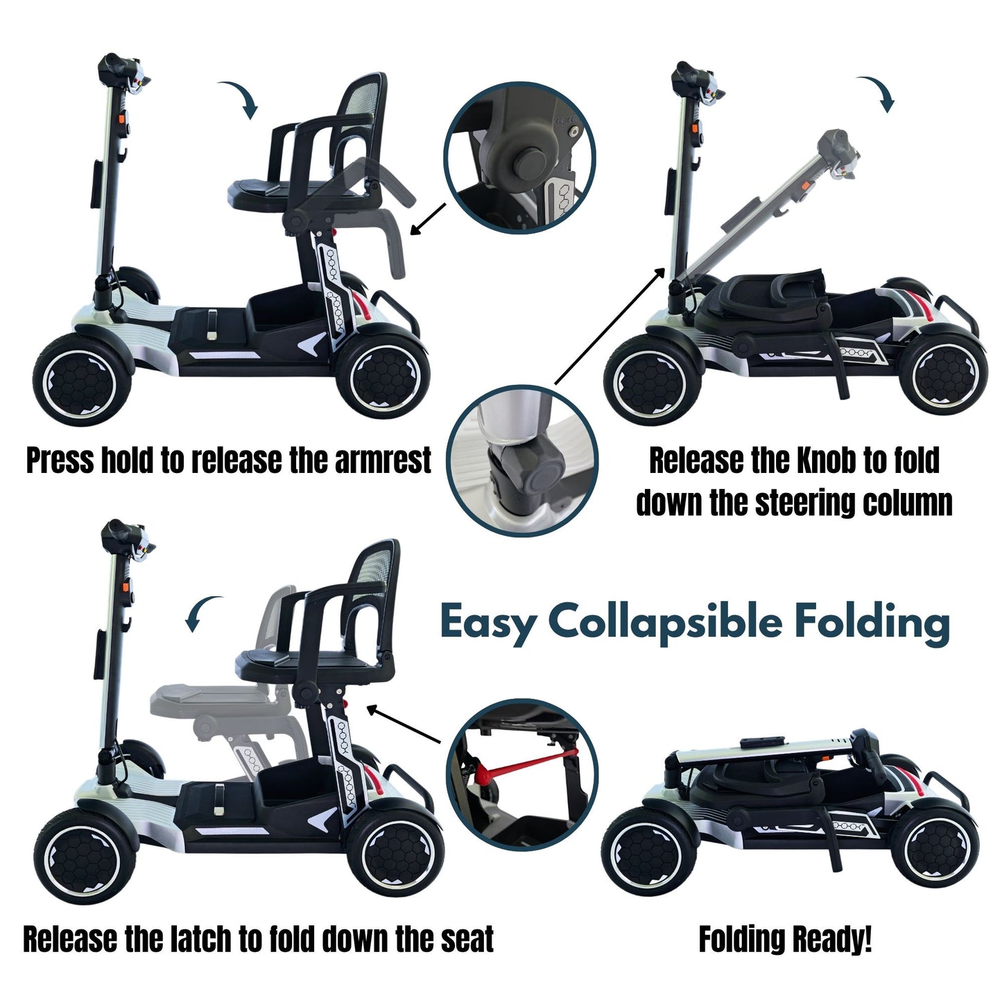 iCAN X-18 Collapsible Folding Mobility Scooter
