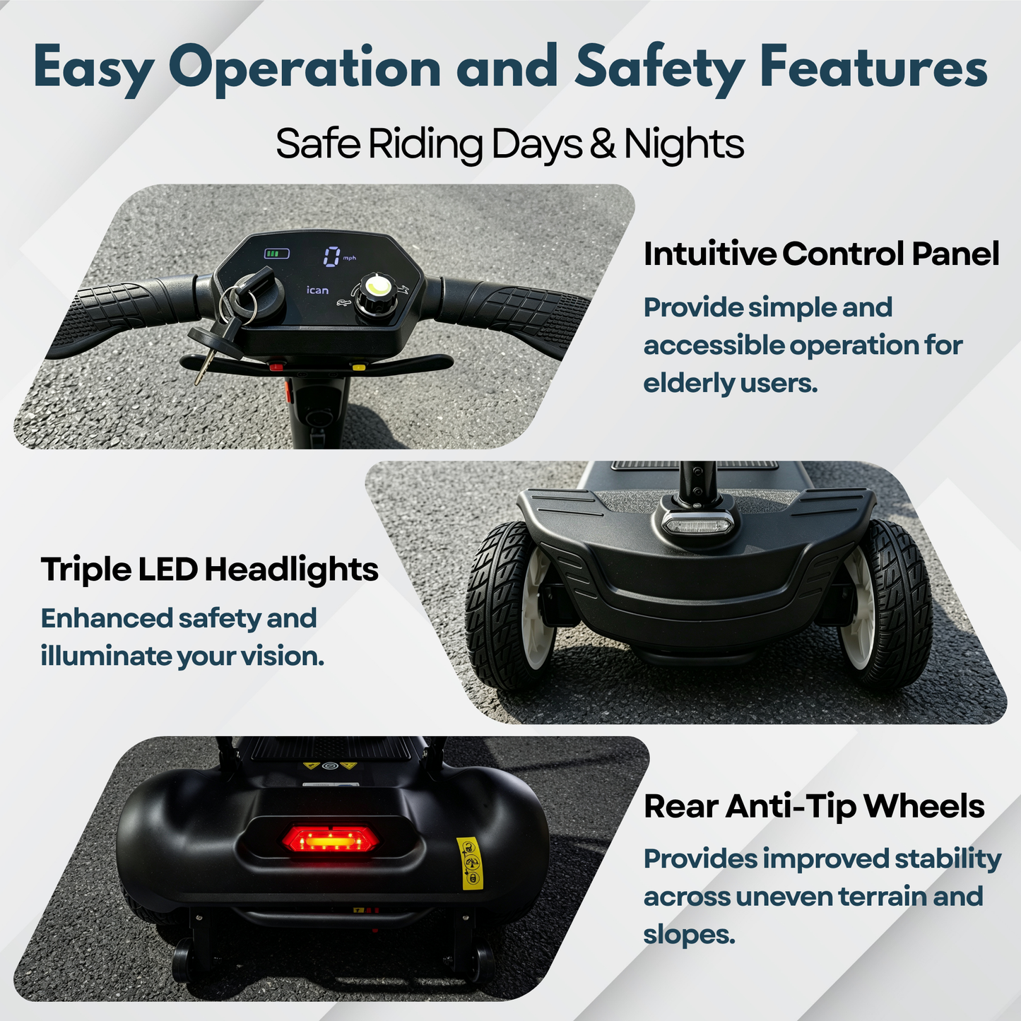 iCAN X-03 Collapsible Folding Mobility Scooter