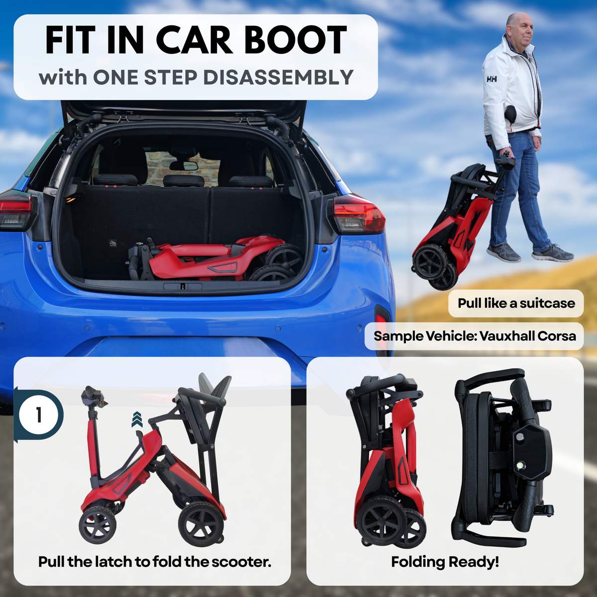 iCan X-15 FastFold Foldable Mobility Scooter