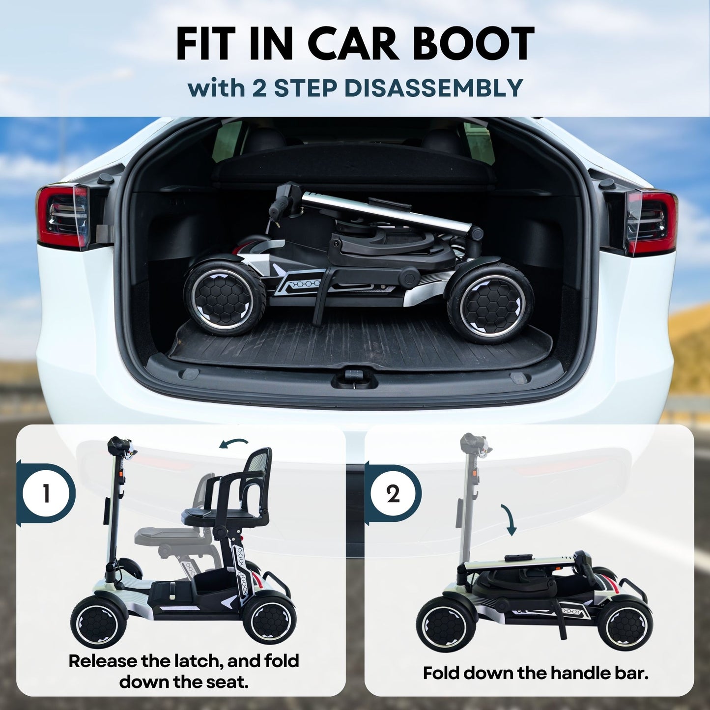 iCAN X-18 Collapsible Folding Mobility Scooter