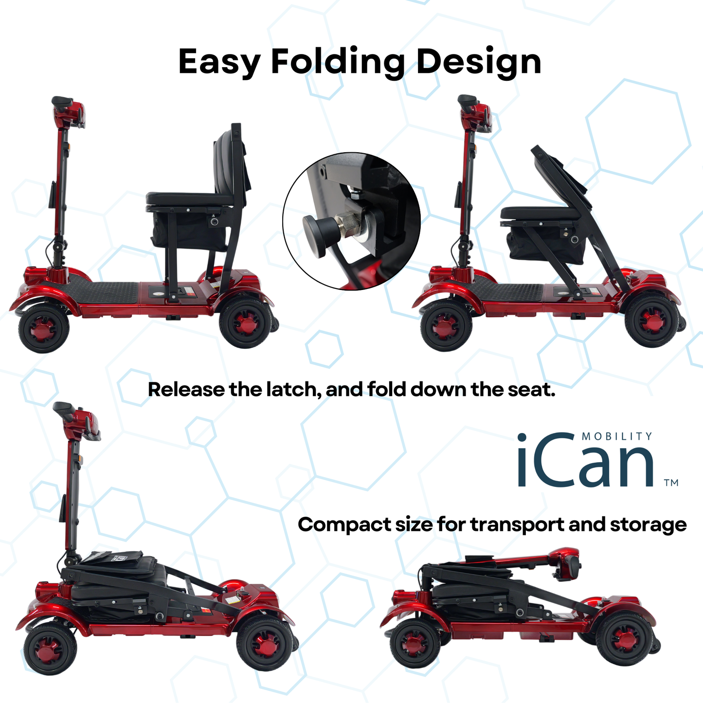 iCan X-17 Collapsible Folding Mobility Scooter 2026 Model
