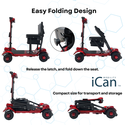 iCan X-17 Collapsible Folding Mobility Scooter 2026 Model