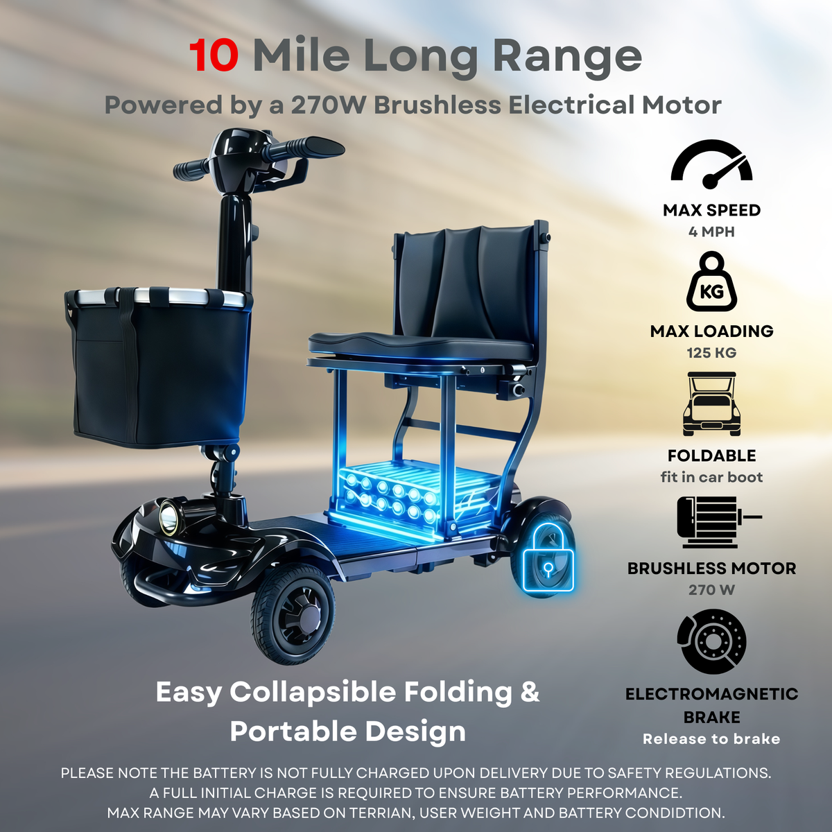 iCAN X-17 Collapsible Folding Mobility Scooter