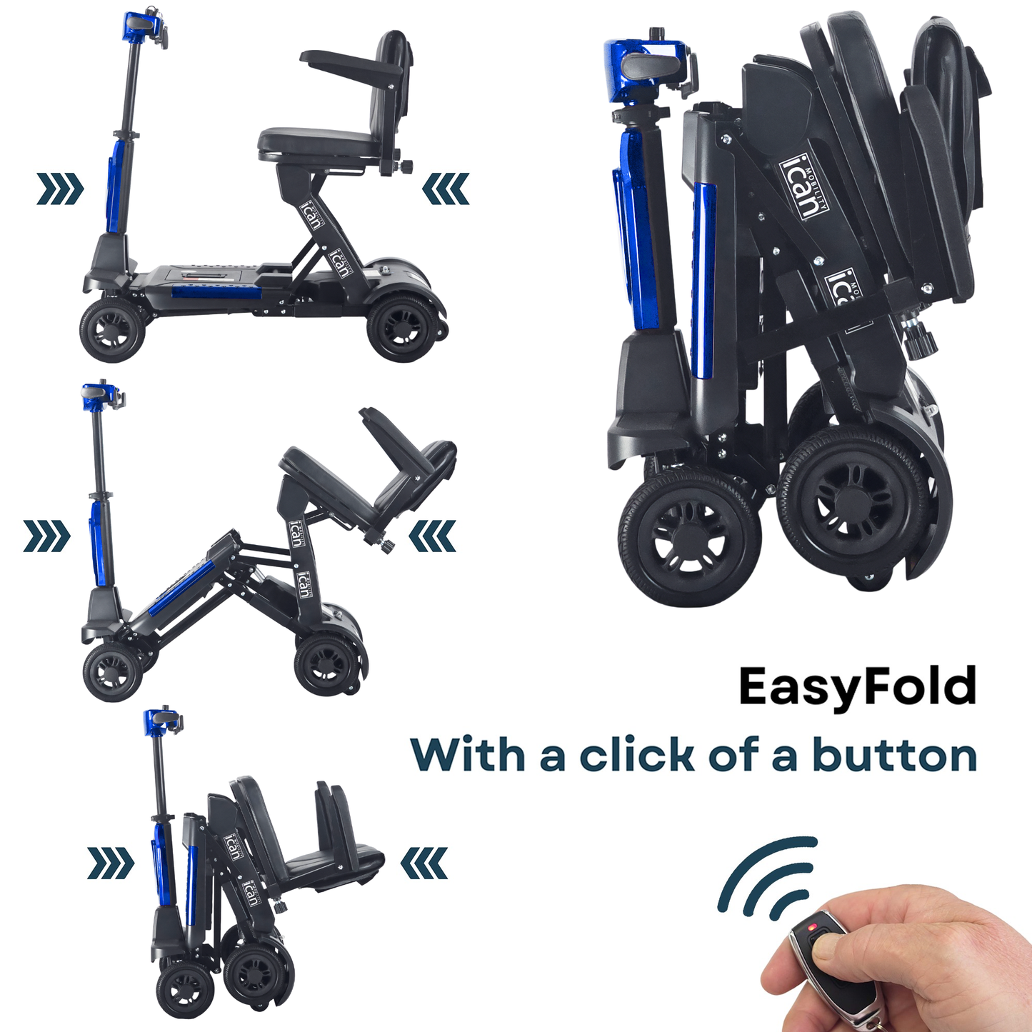 iCan EasyFold X-12 Electric Folding Mobility Scooter