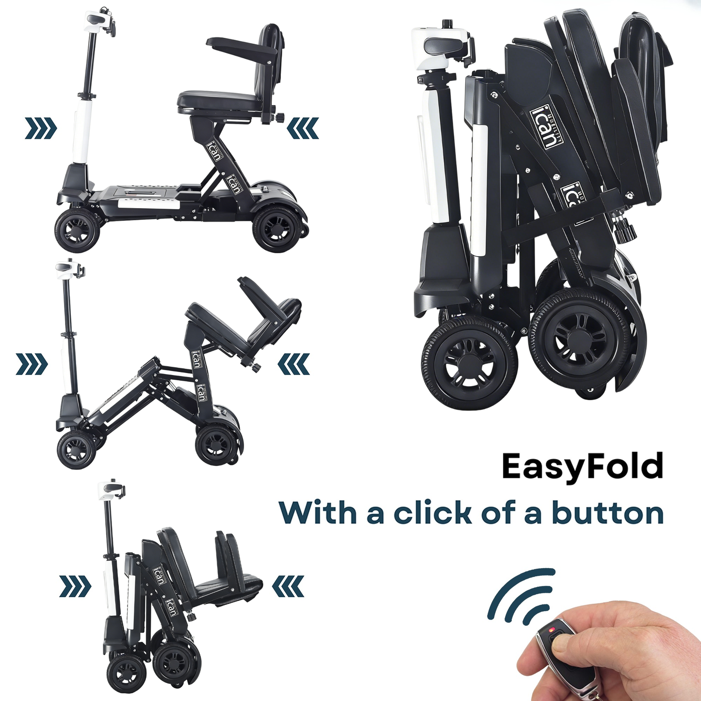 iCan EasyFold X-12 Electric Folding Mobility Scooter