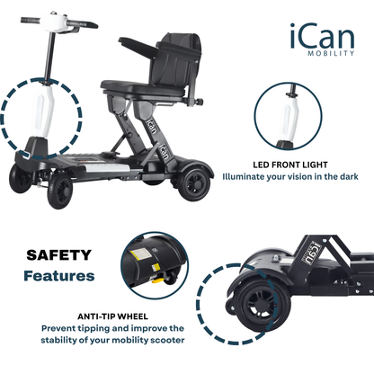 iCan EasyFold X-12 Electric Folding Mobility Scooter